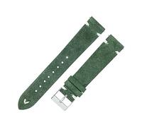 EDVTK35 Bracelets de montre en cuir suédé faits main for hommes et femmes, 18 mm et 20 mm, multicolores, compatibles avec les montres de 42 mm.(Green,20mm)