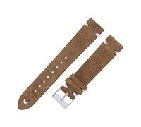 EDVTK35 Bracelets de montre en cuir suédé faits main for hommes et femmes, 18 mm et 20 mm, multicolores, compatibles avec les montres de 42 mm.(Light brown,20mm)