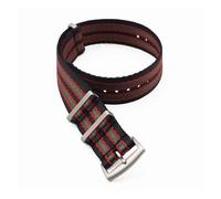 EDVTK35 Ceinture De Sécurité Bracelet De Montre En Nylon 20mm 22mm For Bracelet De Montre Décontracté Bracelet De Montre De Sport Remplacer(Black Red Green,20mm)