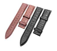 EDVTK35 Gandband 12mm 14mm 16mm 18mm 20mm 22mm Alligator 20mm Alligator Crocodile Crocodile Crocodile Véritable Bandes Zwart Brown Watch Strap(Brown rose clasp,22mm)