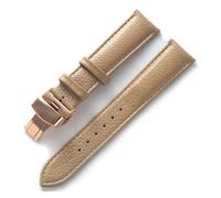 EDVTK35 Montre En Cuir Avec Accessoires En Cuir De Vachette Souple Vert For Hommes Et Femmes, Compatible Avec Les Bracelets Longines Tissot(Beige rose,18)