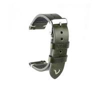 EDVTK35 Nouvelle bracelet de montre en cuir de cire à huile de 18mm 20mm 22mm Vintage Watch bandeau noir Blue Brown disponible Accessoires de montre à la main(Green,19mm)