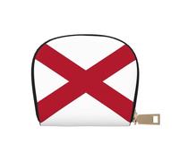 EdWal Alabama State Flag Print Card Holder Unisex Credit Card Case for Men and Women Leather Card Holder Slim Business Card Holder, blanc, Taille unique