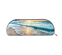 EdWal Beach Sunset Ocean Waves Print Trousse à crayons Trousse à crayons, trousse à crayons élégante pour femmes, trousse de maquillage de voyage, Doré, Jeden rozmiar, Trousse de toilette