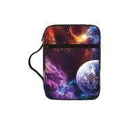 EdWal Belle trousse de toilette avec poignée robuste imprimée galaxie pour la Bible, petite pochette à outils pour livres