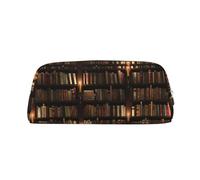 EdWal Book Room Trousse à crayons avec imprimé bibliothèque mystérieuse Grande trousse à crayons Papeterie Trousse à crayons Trousse de maquillage pour bureau, école, école, Argenté, One Size, Trousse