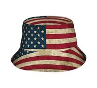 EdWal Chapeau bob imprimé drapeau américain pour femmes hommes chapeau de pêcheur plage femme été chapeau seau chapeau de soleil pour la protection noir, Noir , Taille unique