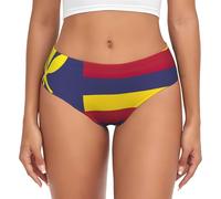 EdWal Culotte taille haute pour femme avec motif drapeau du royaume d'Hawaï - Évacuation de l'humidité, Noir , 4XL