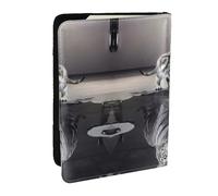 EdWal Étui de passeport en cuir avec porte-cartes de crédit et motif de chat avec imprimé tigre pour femme homme famille ID voyage, Noir , Taille unique