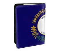 EdWal Étui de passeport en cuir avec porte-cartes imprimé drapeau de l'État du Kentucky - Pour homme et femme, Noir , Taille unique