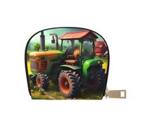 EdWal Fantasy Farm Tractor Print Card Holder Unisex Credit Card Case for Men and Women Leather Card Holder Slim Business Card Holder, blanc, Taille unique