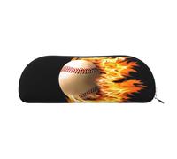 EdWal Fire Baseball Print Makeup Bag Trousse à crayons, Trousse à crayons élégante pour femmes, trousse de maquillage de voyage, Argent, Jeden rozmiar, Trousse de toilette