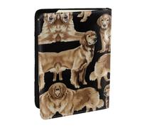 EdWal Golden Retrievers Étui de passeport en cuir avec porte-cartes pour homme et femme, Noir , Taille unique