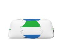 EdWal Grande trousse à crayons avec drapeau de la Sierra Leone - Grande trousse à crayons - Pour bureau, école, maquillage, doré, Taille unique, Trousse de toilette