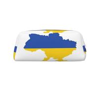 EdWal Grande trousse à crayons avec drapeau de l'Ukraine - Grande trousse à crayons - Pour bureau, école, maquillage, Argenté., Taille unique, Trousse de toilette