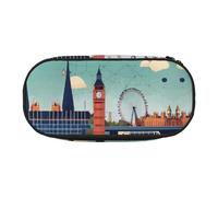 EdWal Grande trousse à crayons avec impression « I Love London » - Grande trousse à crayons - Pour bureau, collège, école, Noir , Taille unique, Organiseur de sac