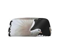 EdWal Grande trousse à crayons avec imprimé colombe volante pour bureau, école, maquillage, Argenté, One Size, Trousse de toilette