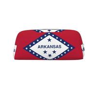 EdWal Grande trousse à crayons avec imprimé drapeau de l'État de l'Arkansas - Pour bureau, école, maquillage, Argenté., Taille unique, Trousse de toilette