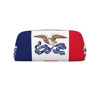 EdWal Grande trousse à crayons avec imprimé drapeau de l'État de l'Iowa - Trousse à crayons pour bureau, école, maquillage, doré, Taille unique, Trousse de toilette