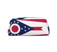 EdWal Grande trousse à crayons avec imprimé drapeau de l'État de l'Ohio - Trousse à crayons pour bureau, école, maquillage, doré, Taille unique, Trousse de toilette