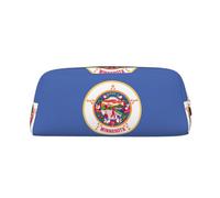 EdWal Grande trousse à crayons avec imprimé drapeau de l'État du Minnesota - Trousse à crayons pour bureau, école, maquillage, doré, Taille unique, Trousse de toilette