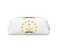 EdWal Grande trousse à crayons avec imprimé drapeau de l'État du Rhode Island - Trousse à crayons pour bureau, école, maquillage, Argenté., Taille unique, Trousse de toilette