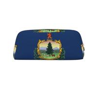 EdWal Grande trousse à crayons avec imprimé drapeau de l'État du Vermont - Pour bureau, école, maquillage, doré, Taille unique, Trousse de toilette