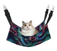 EdWal Hamac de couchage doux en 3D avec motif écailles de dragon magique, hamac pour chat à suspendre, hamac réglable pour petits animaux