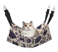 EdWal Hamac de couchage doux imprimé chauve-souris pour chat à suspendre dans une cage, hamac pour animal domestique lit réglable pour petits animaux