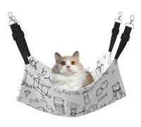EdWal Hamac de couchage doux imprimé chimie pour chat à suspendre dans une cage, hamac pour animal domestique lit réglable pour petits animaux