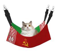 EdWal Hamac de couchage doux imprimé drapeau de la Biélorussie pour chat à suspendre dans une cage, hamac pour animal domestique lit réglable pour petits animaux