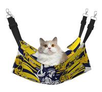 EdWal Hamac de couchage doux imprimé New York City pour chat à suspendre dans une cage, hamac pour animal domestique lit réglable pour petits animaux