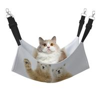 EdWal Hamac de couchage doux imprimé ours polaire pour chat à suspendre dans la cage, hamac pour animal domestique lit réglable pour petits animaux