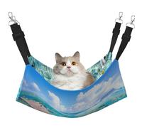 EdWal Hamac de couchage doux imprimé poissons colorés pour chat hamac pour cage suspendue, hamac pour animaux de compagnie lit réglable pour petits animaux