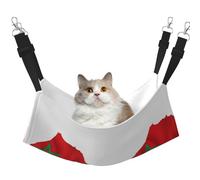 EdWal Hamac de couchage doux pour chat avec drapeau du Maroc imprimé carte hamac pour animal domestique suspendu hamac lit réglable pour petits animaux