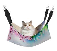 EdWal Hamac de couchage doux pour chat et chat avec motif de papillon - Design zen - Réglable - Pour petits animaux