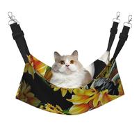 EdWal Hamac pour chat avec imprimé tournesols et éléphants, pour animal domestique, lit réglable pour petits animaux