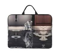 EdWal Housse de protection pour ordinateur portable de 14 pouces avec motif de chat et de tigre, Noir , Taille unique