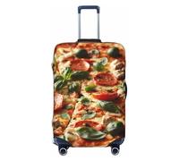 EdWal Housse de protection pour valise, motif pizza pepperoni 3D, lavable, anti-rayures, Noir , S