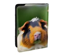 EdWal Joli étui de passeport en cuir avec porte-cartes imprimé cochon d'Inde pour homme et femme, Noir , Taille unique