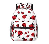 EdWal Ladybug Sac à dos de randonnée pour ordinateur portable pour homme et femme Sac à dos imperméable facile à nettoyer