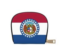 EdWal Missouri State Flag Print Card Holder Unisex Credit Card Case for Men and Women Leather Card Holder Slim Business Card Holder, blanc, Taille unique