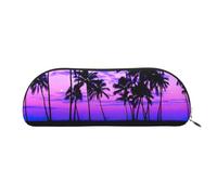 EdWal Palma Trousse de maquillage violette imprimée au coucher du soleil - Trousse à crayons élégante pour femme - Trousse de maquillage de voyage, Doré, Jeden rozmiar, Trousse de toilette