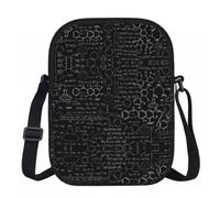 Edwal Petit sac à bandoulière abstrait avec impression scientifique chimie pour femme, sac à main étanche avec sangle réglable pour voyage, travail