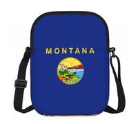 Edwal Petit sac à bandoulière imperméable avec sangle réglable pour femme - Imprimé drapeau de l'État du Montana