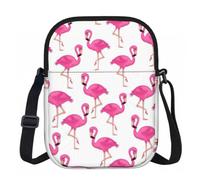Edwal Petit sac à bandoulière imperméable avec sangle réglable pour femme - Imprimé flamant rose