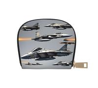 EdWal Porte-cartes de crédit imprimé avions de chasse unisexe pour homme et femme en cuir, porte-cartes de visite fin, blanc, Taille unique