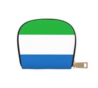 EdWal Porte-cartes de crédit unisexe en cuir avec imprimé drapeau de la Sierra Leone pour homme et femme, blanc, Taille unique