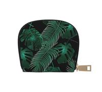 EdWal Porte-cartes de crédit unisexe en cuir avec imprimé feuille de bananier pour homme et femme, blanc, Taille unique