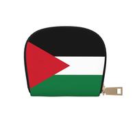 EdWal Porte-cartes imprimé drapeau de Palestine - Unisexe - Pour homme et femme - En cuir - Fin - Pour cartes de visite, blanc, Taille unique